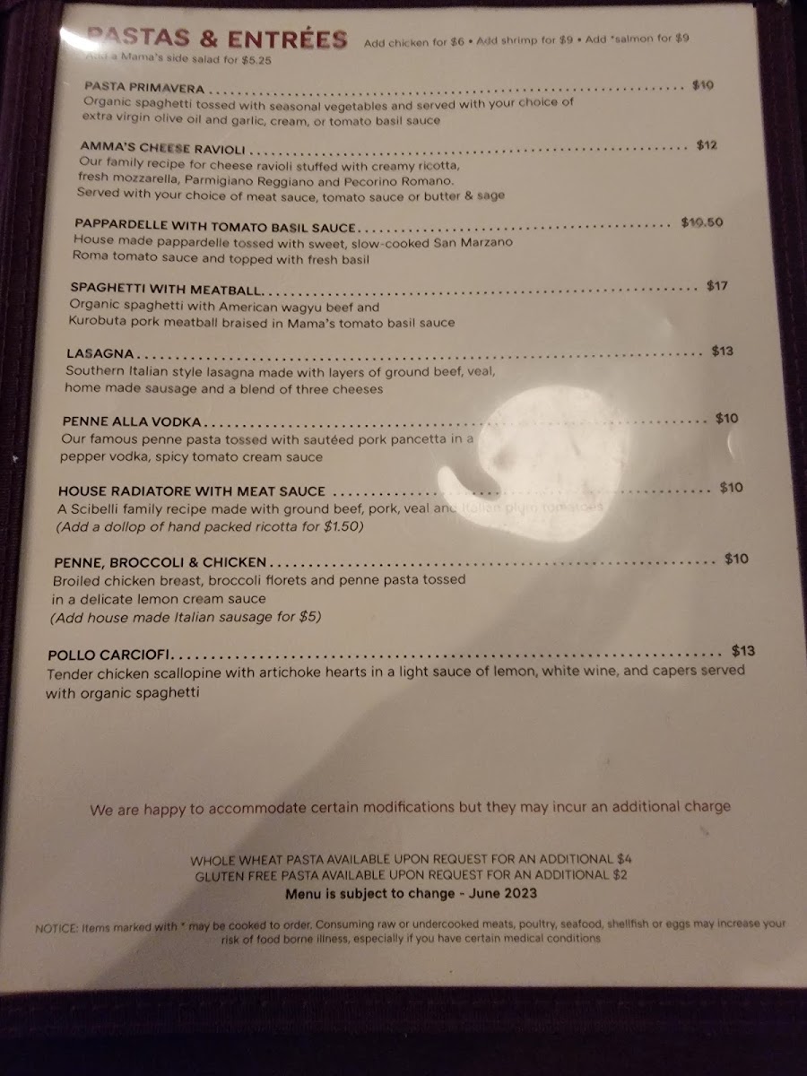 Mama Ricotta's Menu - Image 5